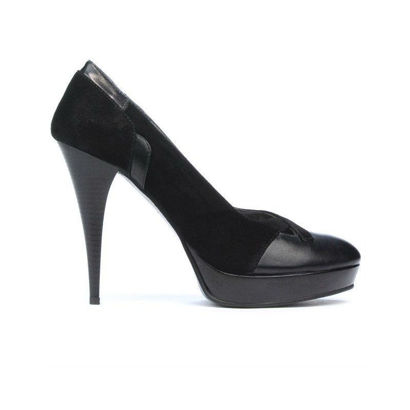 Chaussures élégantes femme 1092 noir antilope combiné