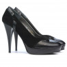 Chaussures élégantes femme 1092 noir antilope combiné