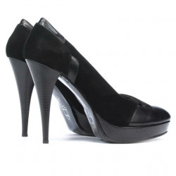 Chaussures élégantes femme 1092 noir antilope combiné
