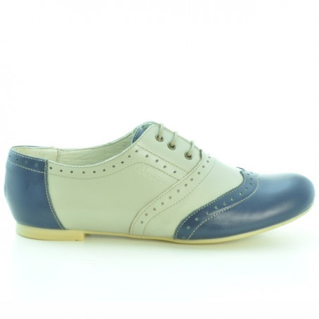 Chaussures décontractées femme 186 indigo+beige