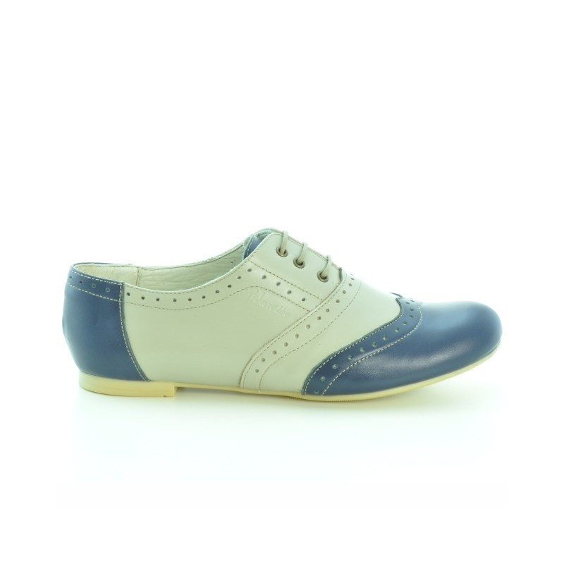 Chaussures décontractées femme 186 indigo+beige