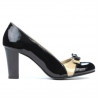 Chaussures élégantes femme 1227 vernis noir+beige