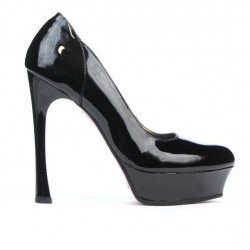 Chaussures élégantes femme 1212 vernis noir