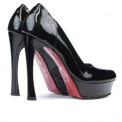 Chaussures élégantes femme 1212 vernis noir