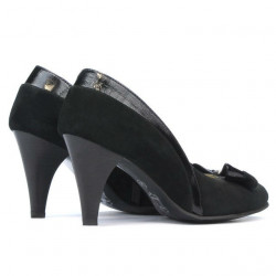 Chaussures élégantes femme 1065 noir antelope+vernis noir