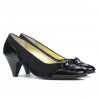 Chaussures élégantes femme 1064 verni noir+noir antelope
