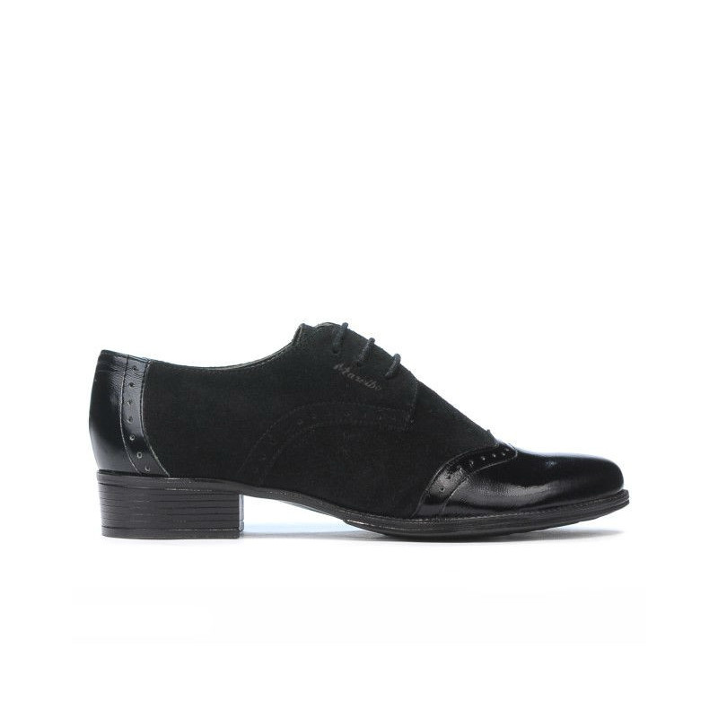 Chaussures décontractées femme 691 vernis noir combiné