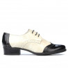 Chaussures casual femme 691 vernis noir+beige
