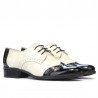 Chaussures casual femme 691 vernis noir+beige