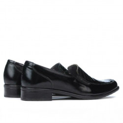 Chaussures casual femme 649 croco verni noir