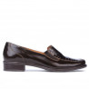 Chaussures décontractées femme 649 croco verni café