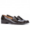 Chaussures décontractées femme 649 croco verni café