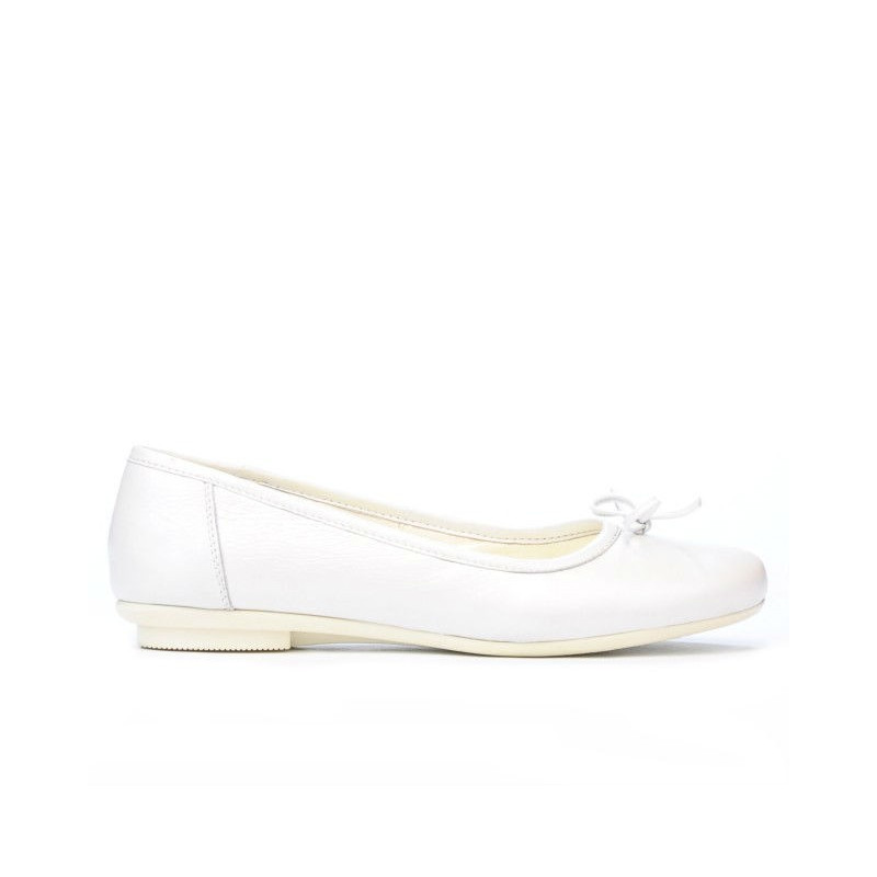 Ballerines femme 184 blanc nacré