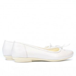 Ballerines femme 184 blanc nacré