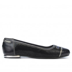 Ballerines femme 632 vernis noir combiné