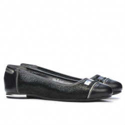 Ballerines femme 632 vernis noir combiné