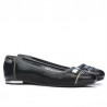 Ballerines femme 632 vernis noir combiné