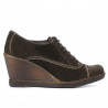 Chaussures décontractées femme 609 velours café