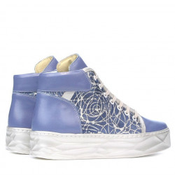 Bottines femme 3311 bleu combiné