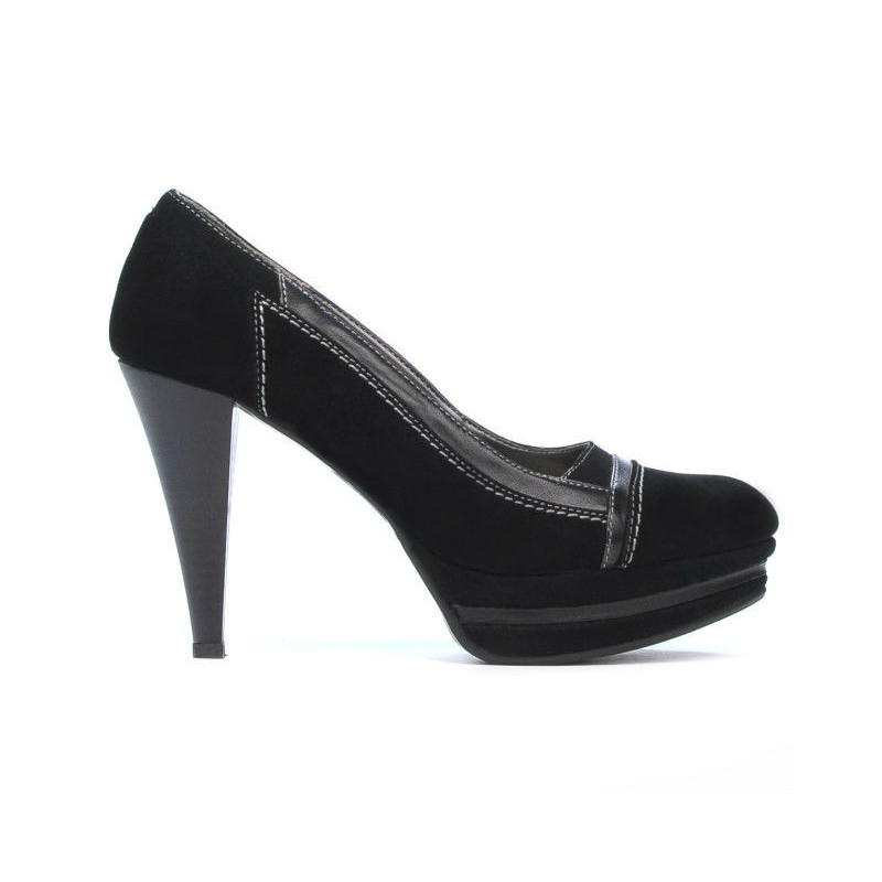 Chaussures élégantes femme 1094 noir antilope combiné