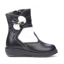 Bottes enfants petits 20c noir+blanc