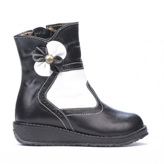 Bottes enfants petits 20c noir+blanc