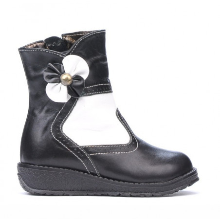 Bottes enfants petits 20c noir+blanc