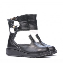 Bottes enfants petits 20c noir+blanc