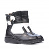 Bottes enfants petits 20c noir+blanc