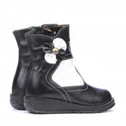 Bottes enfants petits 20c noir+blanc