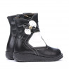 Bottes enfants petits 20c noir+blanc