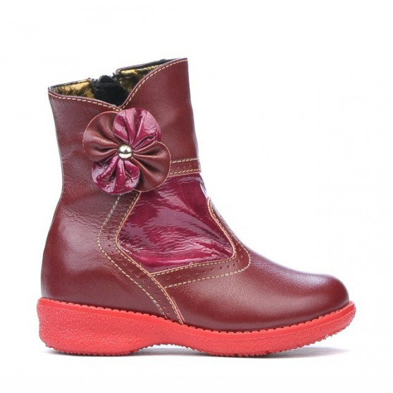 Bottes petits enfants 20c bordeaux