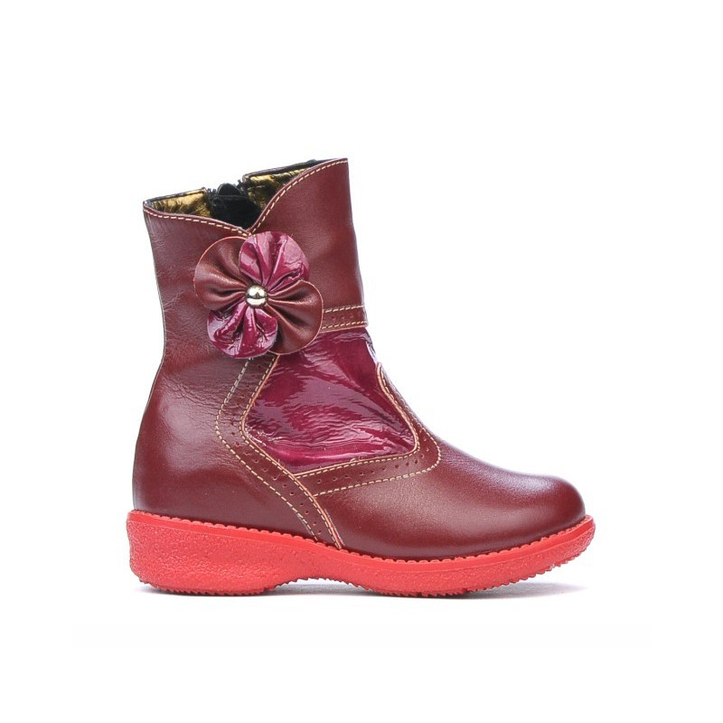 Bottes petits enfants 20c bordeaux