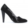 Chaussures élégantes femme 1208 noir antelope + laque noir