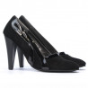 Chaussures élégantes femme 1208 noir antelope + laque noir