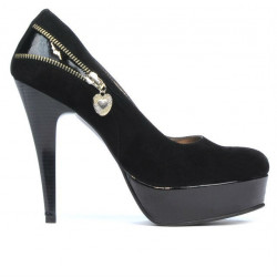 Chaussures élégantes femme 1201 noir antilope combiné