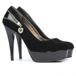 Chaussures élégantes femme 1201 noir antilope combiné