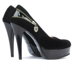 Chaussures élégantes femme 1201 noir antilope combiné