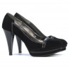 Chaussures élégantes femme 1094 noir antilope+laque noir