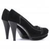 Chaussures élégantes femme 1094 noir antilope+laque noir