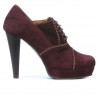 Chaussures élégantes femme 1091 bordeaux antilope