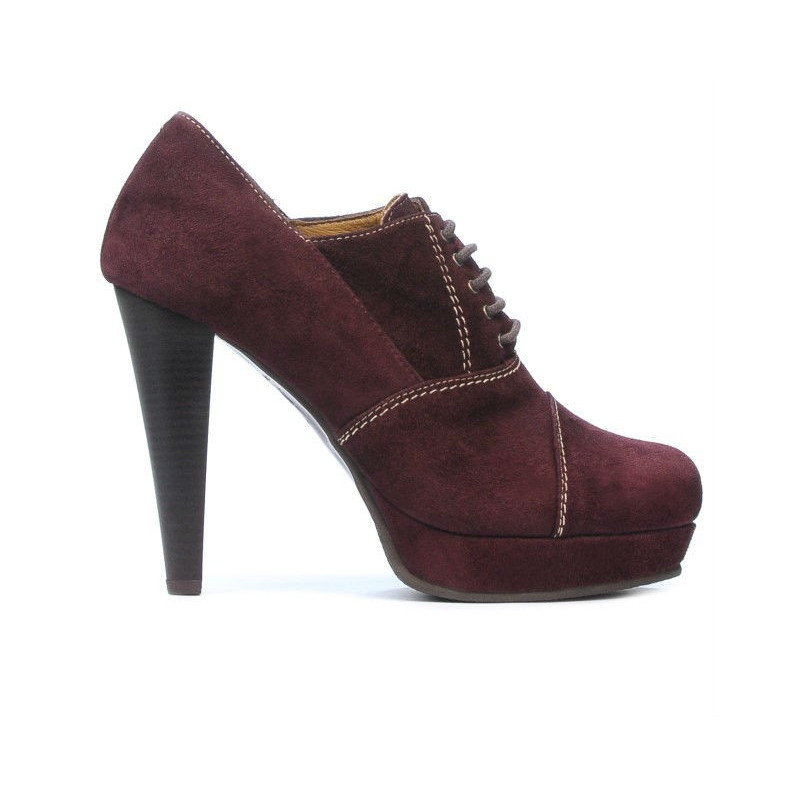 Chaussures élégantes femme 1091 bordeaux antilope
