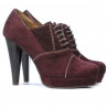 Chaussures élégantes femme 1091 bordeaux antilope