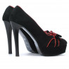 Chaussures élégantes femme 1095 noir antilope+rouge