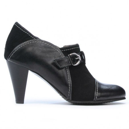 Chaussures élégantes femme 1210 noir antelope combiné