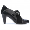 Chaussures élégantes femme 1210 noir antelope combiné
