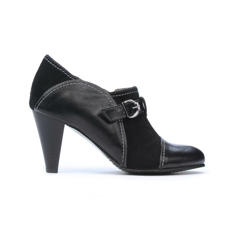 Chaussures élégantes femme 1210 noir antelope combiné