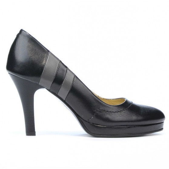 Chaussures élégantes femme 1086 noir+gris