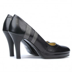 Chaussures élégantes femme 1086 noir+gris