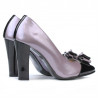 Chaussures élégantes femme 1226 vernis violet+noir